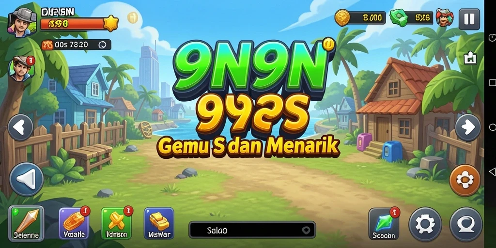 Tampilan gameplay 9N9N yang menarik dan mendebarkan.