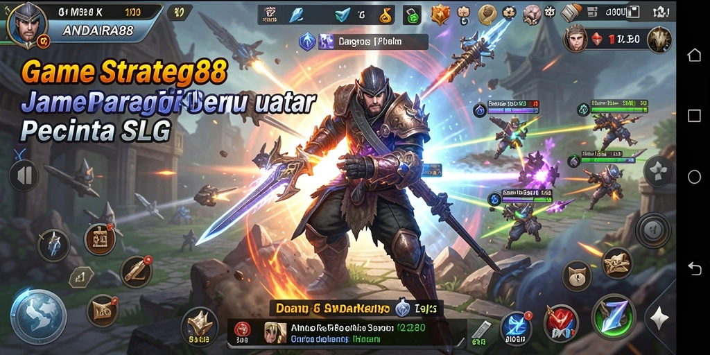 Tampilan gameplay permainan strategi ANDARA88 yang seru.