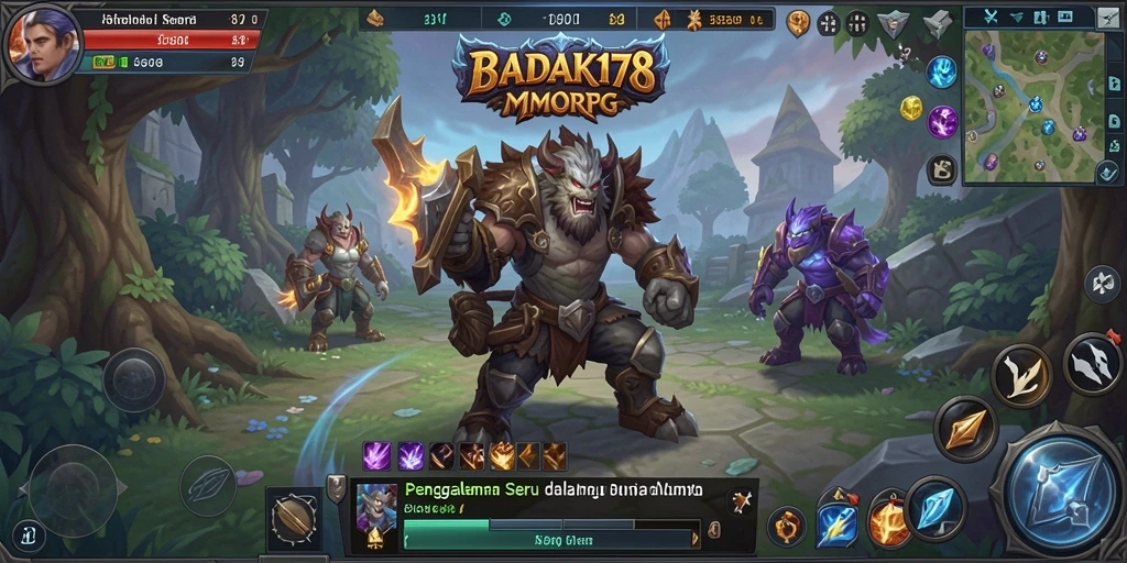 Tampilan gameplay seru di dunia MMORPG BADAK178.
