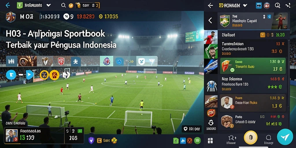 Tampilan antarmuka H03 yang modern dan menarik untuk taruhan olahraga.