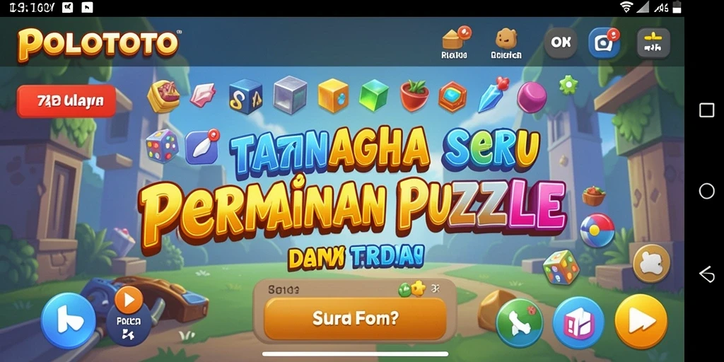 Tampilan gameplay POLOTOTO yang penuh warna dan menantang.