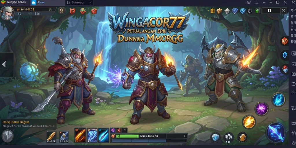 Tampilan permainan MMORPG yang menakjubkan dan dinamis.