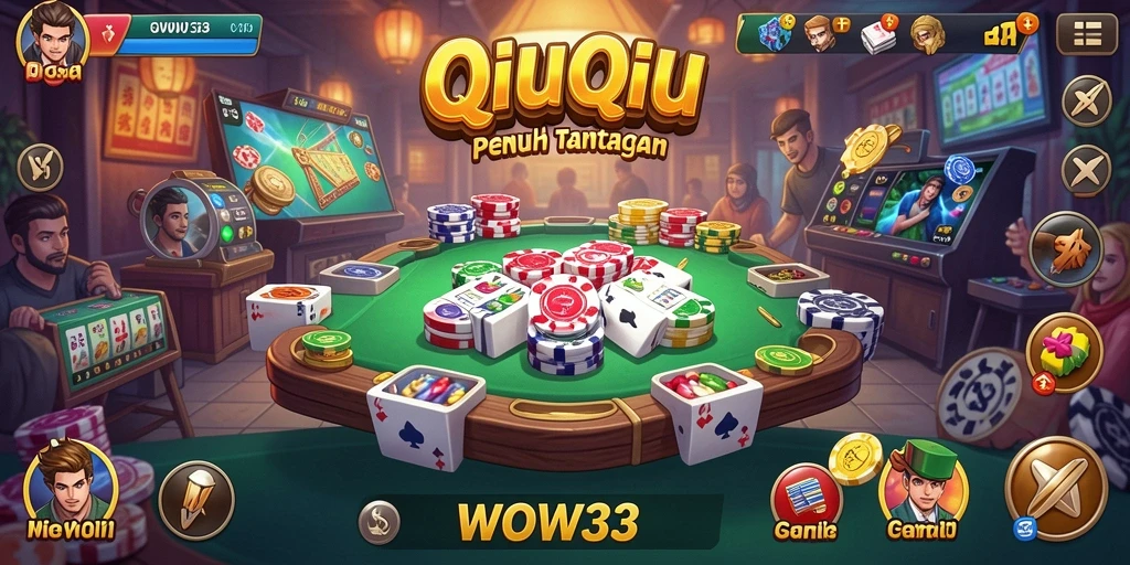 Tampilan permainan QiuQiu di WOW33 yang menarik.